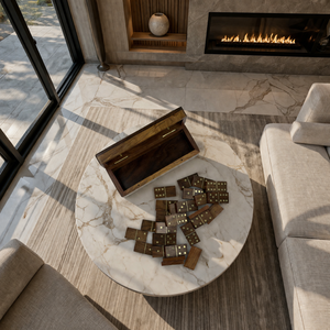 Handmade Indian Rosewood Wooden Dominoes Set with Box Premium Domino <b>Tiles</b> Antique Style Board Game Wholesale - Product Image 3