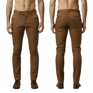 Pantalon décontracté tendance pour homme en cuir PU souple, léger et respirant, idéal pour un look moderne et quotidien - Product Image 3