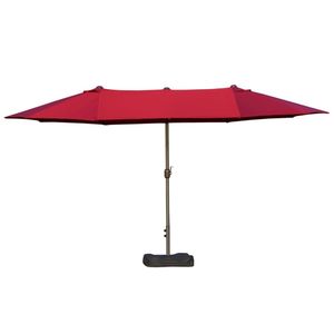 Ombrellone da Terrazzo Rosso Vino con Base, Ombrellone da Esterno per Cortile, Giardino o Spiaggia, Prodotto di Qualità - Product Image 5