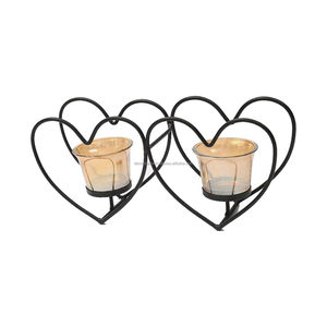Hot Favorite Modern Heart Candle Holder Tealight Candlestick para el hogar Sala de estar Vacaciones, decoraciones de boda, hogar - Product Image 1