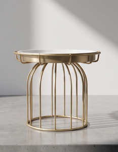Wholesale Elegant Gold Finish Round Serving Tray <b>Birdcage</b> Design Cake Stand Dessert Fruit Display Stand Event <b>Decor</b> - Product Image 2