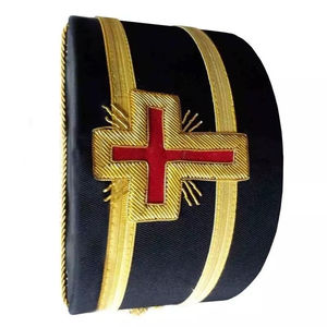 Nouvelle Arrivée Casquette Couronne Écossaise avec Ailes Brodé à la Main Blanc Qualité Supérieure Personnalisée Régalia Maçonnique Chapeau de Cérémonie Couronne - Product Image 3