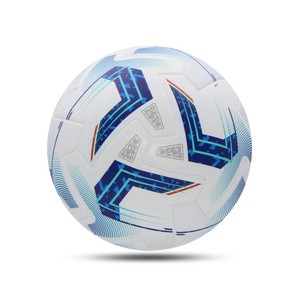 Ballon de football sur mesure cousu à la machine de qualité supérieure, taille 5, en cuir PU, pour l'entraînement sportif, motif uni, vente en gros - Product Image 5