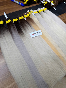 ผมต่อเวียดนามแบบซุปเปอร์ดับเบิ้ลดรอน สีน้ำตาลอ่อน ลอนธรรมชาติ ขนาด 50 ซม. 60 ซม. น้ำหนัก 100 กรัม - Product Image 6