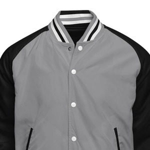 Good quality <b>Men's</b> <b>White</b> Canvas Varsity <b>Jacket</b> Eco-Friendly Breathable Windproof Quick Dry High Street Style Winter - Product Image 6