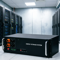 Paquete de Baterías Modulares de Fosfato de Hierro y Litio (LiFePO4) de 48V 5kWh |   ESS de 19 Pulgadas para Montaje en Rack con BMS para Sistemas Fuera de la Red e Híbridos