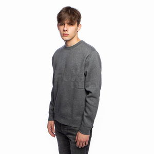 Sweat à col rond d'hiver à manches longues pour hommes échantillon gratuit pull doublé polaire chaud élégant confortable tenue décontracté à vendre - Product Image 2