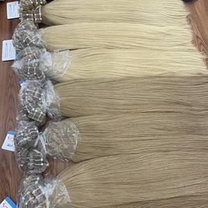 Vente flash du Black Friday, extensions de cheveux vietnamiennes à bande plate, 100% cheveux humains, blond naturel, sans perte, prêtes à être expédiées - Product Image 6