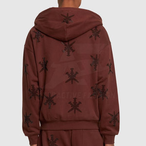Sudadera con Capucha de Diseño Moderno para Hombre, con Pedrería, Color Sólido, Talla Adulto, Calidad Premium, Sudadera Básica con Pedrería para Hombre - Product Image 3