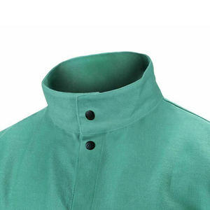 Veste de soudage ignifuge robuste à manches longues avec fermeture à boutons-pression, vêtements de sécurité industrielle, vêtements de travail OEM pour la protection contre la chaleur - Product Image 2