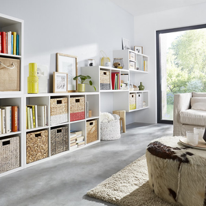 Paniers en jacinthe d'eau naturelle pour le rangement, couleurs personnalisées, paniers de rangement pliables pour étagères avec poignées, en provenance du Vietnam - Product Image 5