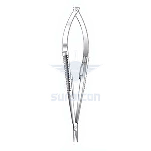 Porte-aiguille Castroviejo 18 cm / 7 pouces droit avec verrouillage, instrument chirurgical simple pour une manipulation précise des aiguilles et une suture fine - Product Image 3