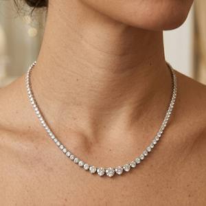 Collier unisexe plaqué or blanc avec diamants taille brillant style hip-hop certifié IGI pour usage quotidien, modèle RD-MTC16 de RAMDUT IMPEX - Product Image 4