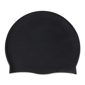 Gorro de Natación de Silicona Negro, Impermeable, de Color Puro - Product Image 4