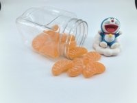 Bonbons gélifiés orange 5g très populaires, saveur fruitée, enrobés, décoratifs, sucrés et acidulés, en vrac