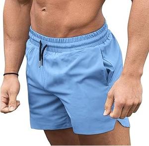 Shorts de Baño Lisos Listos para Enviar, Shorts Deportivos de Verano para Correr al Aire Libre con Cordón Ajustable, Elásticos y Transpirables - Product Image 1