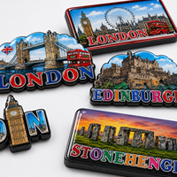 Imán de nevera personalizado del Reino Unido, Londres, Australia, de madera epoxi 3D, Big Ben, Torre, Puente, recuerdo, imán de nevera, regalo turístico, decoración