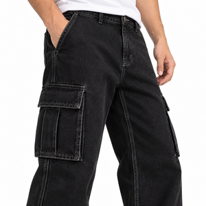 Premium Baggy <b>Jeans</b> <b>Men</b> <b>Relaxed</b> <b>Fit</b> Denim Trousers Y2K Style Vintage Washed Loose Streetwear Pants Manufacturer - Product Image 4