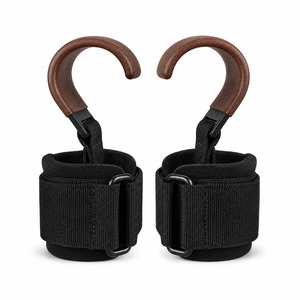 Deadlift Pull Ups Training Non-Slip Adjustable Professional Protection Heavy Duty Custom Wholesale Neoprene Powerlifting Hooks - Product Image 1