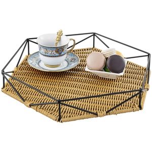 ถาดใส่ของหวายสานมือคุณภาพสูงอย่างยั่งยืนทันสมัยถาดวางบนโต๊ะสำหรับใช้ในห้องครัวถาดทำรังของเวียดนาม - Product Image 6