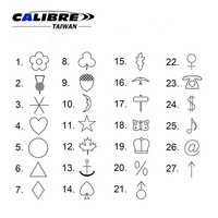 TAIWAN CALIBRE 27 pièces 6mm Kit d'outils de poinçonnage manuel en acier CR-V sablé, modèle CAA50003-DIY, industriel, OEM, garantie 1 an
