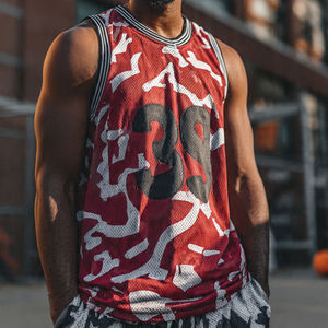 Maillot de basketball de haute qualité sans manches à col en V pour homme – Ensemble sportif pour équipe de basketball - Product Image 3