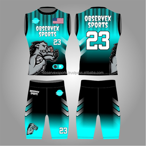 Uniformes de sublimación 7v7, uniformes 7on7 premium transpirables de secado rápido, conjunto de pantalones cortos y camisetas de fútbol americano con bandera 7 on 7 de spandex. - Product Image 1