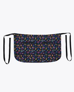 Cape de coiffure à motif néon avec taille réglable et plusieurs poches - Product Image 1