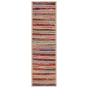 Alfombra Rectangular de Yute a Rayas Hecha a Mano, Estilo Bohemio, Pelo Corto, Ecológica, para Pasillo, Decoración del Hogar, Limpieza Localizada - Product Image 3