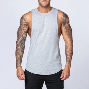 Débardeur de sport pour homme en coton, respirant, col rond, pour l'été, le fitness, le jogging, la musculation, décontracté - Product Image 5