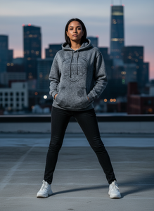 Sweat à capuche pour homme en coton délavé - 100% coton, streetwear éco-responsable avec design frontal - Product Image 4