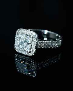 แหวนแต่งงานหรูหรา เครื่องประดับชั้นดี เงินแท้ 925 ชุบทอง แหวนหมั้นสำหรับผู้หญิง - Product Image 3