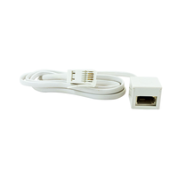 UK 6-Pin Weiß RoHS-konformes 28AWG 4C/6C Verseiltes Telefonverlängerungskabel BT 431A/631A Steckverbinder 10cm Anpassbare Länge