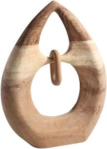 <b>Rustic</b> Teardrop Bamboo Eco-Friendly Handmade Geometric Tabletop Sculpture Decor for Housewarming Home Living Room - Product Image 5