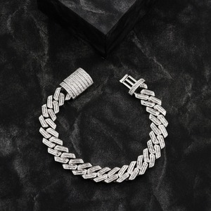 สร้อยข้อมือเพชรทรงกลมเจียระไนแบบบริลเลียนท์ ชุบทอง 14K สำหรับทุกเพศ สไตล์ฮิปฮอป ฝังเพชรเม็ดเล็ก สี D เครื่องประดับหนัก ได้รับการรับรองจาก GIA - Product Image 2