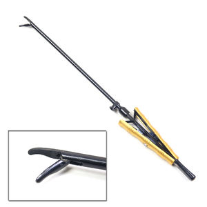 Portaagujas MIS Curvo con Bloqueo, Mordazas de Carburo de Tungsteno, Eje de 5 mm, Longitud de Trabajo de 17 cm, Longitud Total de 30 cm – ZETOMEDPRO - Product Image 4