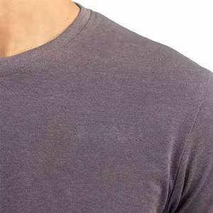 Camiseta de Cuello Redondo de Manga Corta, Color Sólido, de Algodón Puro de 270g, Tejido de Punto, para Hombre, con Fibra de Algodón y Bambú, Impresión Personalizada - Product Image 6