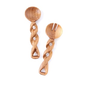 Juego de 2 Servidores de Ensalada de Madera de Acacia, Modernos y de Moda, para Cocina 2024, Accesorios de Cocina - Product Image 2