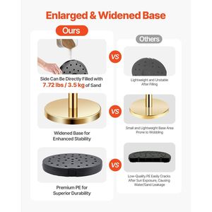 6 pezzi pali in acciaio inossidabile con Base cava 4 corde di velluto rosso candelieri in oro pali per corridori da tappeto rosso per il controllo della folla forniture per feste - Product Image 3