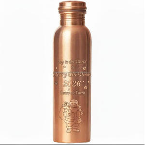 ชุดของขวัญองค์กรปีใหม่-ขวดน้ำทองแดงสลักซานต้า - Product Image 4
