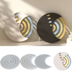 Molde de Silicona para Resina de Yeso, Adorno para el Hogar, Aromaterapia con Incienso en Disco Calendario - Product Image 1