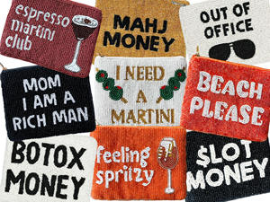 Fait à la main Super maman brodé perlé porte-monnaie pour les femmes Durable pliable antivol fermeture éclair pochette à la mode sac à main décontracté - Product Image 5