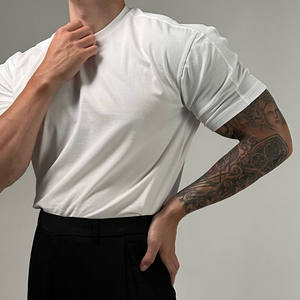 T-shirt de compression pour homme, coupe ajustée, performance athlétique, manches courtes, couche de base pour l'entraînement, vêtement de sport pour la gym - Product Image 3