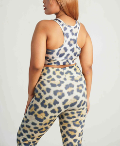 OEM Custom Fitness Wear Suit Quick Drying Workout Non-Pad Sport Bra Women Gym Sportswear Camo/Animal Printed Yoga <b>Leggings</b> Set - Product Image 3