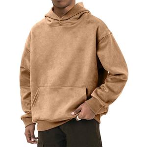 Sweat à capuche homme en coton épais 100% délavé style rétro, coupe oversize confortable avec logo appliqué sur le devant - Product Image 6