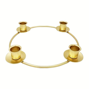 Support de bougie en métal fait main et écologique pour couronne de Noël, idéal pour la décoration intérieure, ainsi que d'autres pots à bougies. - Product Image 4