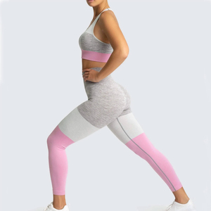 New Arrival Women's Yoga Set Premium Quality for Breathable 2-Piece <b>Flared</b> <b>Legging</b> Sleeveless Bra Low Waist - Product Image 2