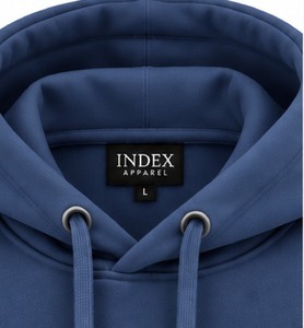 Sudadera con Capucha Azul para Hombre, de Gran Gramaje, con Logotipo Personalizado, Estilo Urbano, Venta al por Mayor, Fabricante de Ropa Index Apparel - Product Image 5