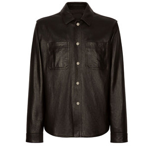Camisa de Cuero Estilo Vaquero, Ajuste Cómodo, Cuero Suave de Primera Calidad, Sensación Ligera, Estilo para Uso Diario - Product Image 1