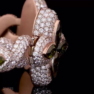 Marquise Cut Green Peridot Four Leaf Clover <b>Bracelet</b> <b>Infinity</b> Link <b>Bracelet</b> Passes Diamond Tester Shamrock Lucky Spring Jewelry - Product Image 6